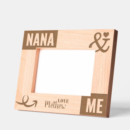 Nanaと私の写真ギフト レーザー彫刻フレーム (左)