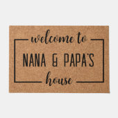 NANAとPAPAの家へようこそ – 祖父母 ドアマット (正面)
