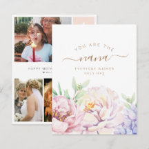 Nanaのパーソナライズされたフローラ写真カード