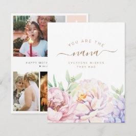 Nanaのパーソナライズされたフローラ写真カード シーズンカード