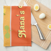 Nanaのパーソナライズされた黄色い花 キッチンタオル (四つ折り)