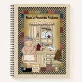 Nanaのレシピお気に入りのに文字ノートを追加 ノートブック (正面)