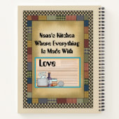 Nanaのレシピお気に入りのに文字ノートを追加 ノートブック (裏面)