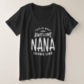 Nanaの姿素晴らしはこうだ プラスサイズTシャツ (デザイン正面)