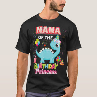 Nanaの誕生日恐竜の女の子のマッチング家族 Tシャツ