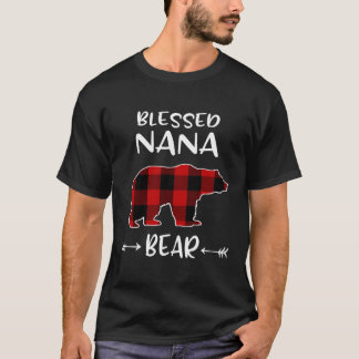 Nanaの賛美ためのNana Bear Buffalo Plaid Bear Tシャツ