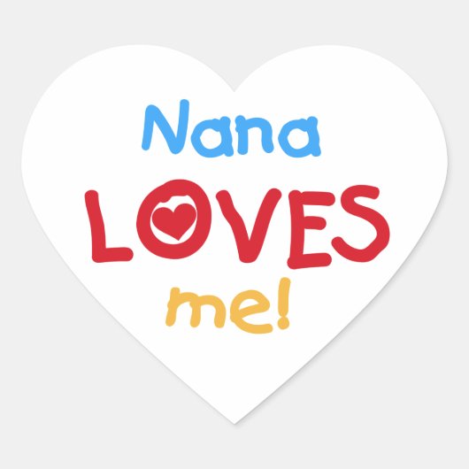 NanaはTシャツとギフトが大好き ハートシール (正面)