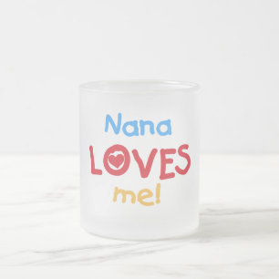 NanaはTシャツとギフトが大好き フロストグラスマグカップ