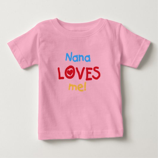 NanaはTシャツとギフトが大好き ベビーTシャツ (正面)