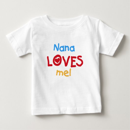 NanaはTシャツとギフトが大好き ベビーTシャツ (正面)