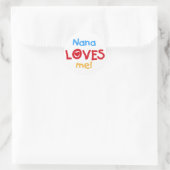 NanaはTシャツとギフトが大好き ラウンドシール (バッグ)