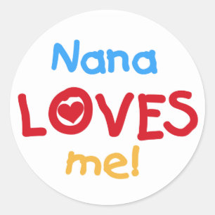 NanaはTシャツとギフトが大好き ラウンドシール