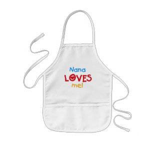 NanaはTシャツとギフトが大好き 子供用エプロン