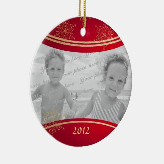 Nanaクリスマスフォトフレーム セラミックオーナメント (右)