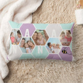 Nanaハニカムフォトコラージュ4文字の名前 ランバークッション (ブランケット)