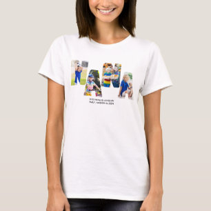 NANAフォトレターコラージュ切り出し孫の名前 Tシャツ
