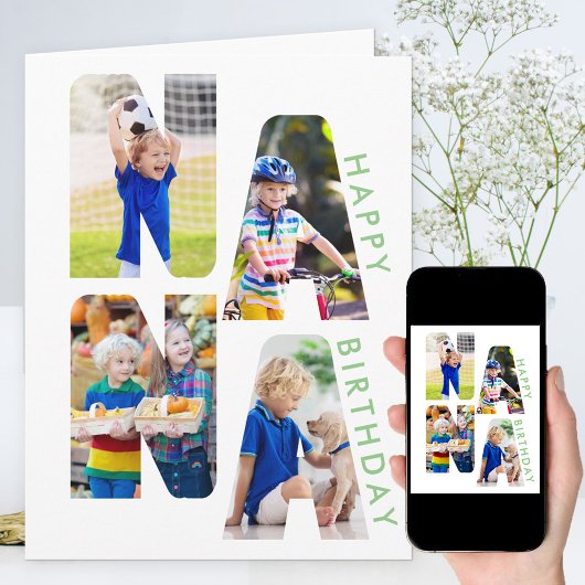 NANAフォトレター切り出し誕生日 カード