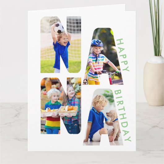 NANAフォトレター切り出し誕生日 カード (正面)