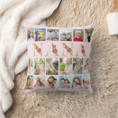 Nanaフローラレター18縦写真コラージピンク クッション (ブランケット)