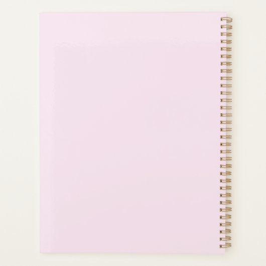 Nanaフローラ金ゴールド文字24縦型写真コラージュ プランナー手帳 (裏面)