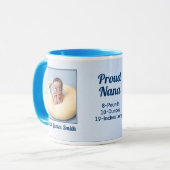 NANAブルー誇りを持った新生児少年2写真 マグカップ (正面左)
