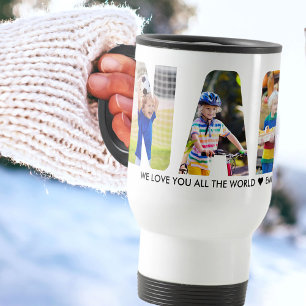 NANAレター切り出し4フォトコラージュ孫の名前 トラベルマグ