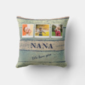Nana孫3パーソナライズされたフォトコラージュ クッション (裏面)
