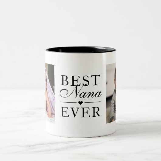 Nana最高の Everブラック誕生日カスタム2写真 ツートーンマグカップ (中央)