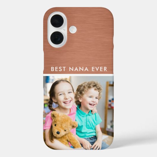 Nana最高の Ever Grandkids写真Copper Case-Mate iPhoneケース (裏面)