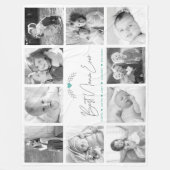 Nana最高の Ever Script 10フォトコラージュモダンシック フリースブランケット (正面)