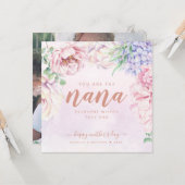 Nana用パーソナライズされたフローラフォトカード カード (正面/裏面インサイチュ)