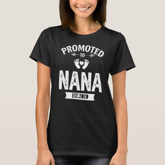 Nana祖母おばあちゃんおもしろい恋人Gに昇格 Tシャツ (正面)