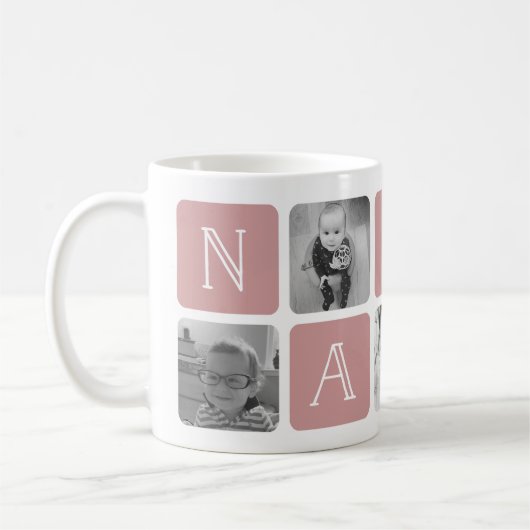 NANA祖母フォトコラージュマグ |バラ コーヒーマグカップ (左)