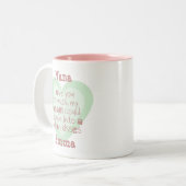 Nana私は非常にミントグリーンラブハート ツートーンマグカップ (正面左)