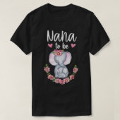 Nana象の赤ちゃんシャワーNanaおばあちゃんフローラ Tシャツ (デザイン正面)