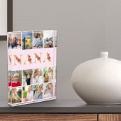 Nana金ゴールドフローラレター12縦写真コラージュ フォトブロック