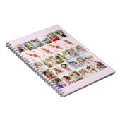 Nana金ゴールドフローラ文字24縦型写真コラージュ ノートブック (右側)