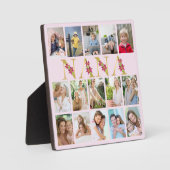 Nana金ゴールドレター15縦写真コラージピンク フォトプラーク (正面)
