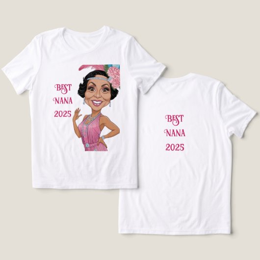 Nana お洒落 Tribute – メッセージカスタムと日付 トライブレンドTシャツ (デザイン正面&裏面)