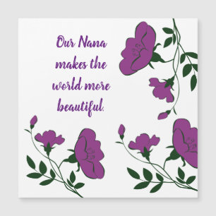 Nana、世界の紫の花を祖父母につる植物