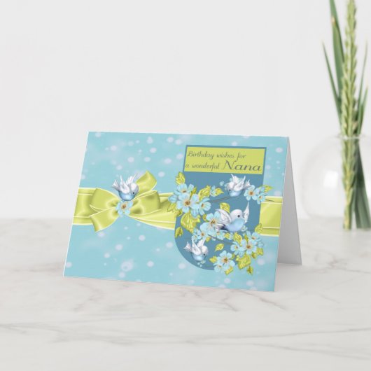 Nana、誕生日グリーティングカーかわいらしド カード (正面)