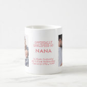 Nana 2カスタムベビー写真と誕生統計 コーヒーマグカップ (中央)