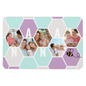 Nana 5フォトコラージュ4文字ハニカかわいらしム マグネット (横)