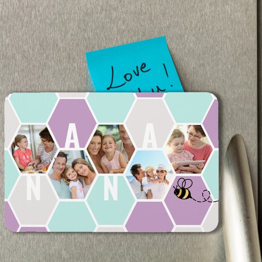 Nana 5フォトコラージュ4文字ハニカかわいらしム マグネット