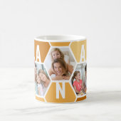 Nana 5写真編集可能4文字ビーとハニカム コーヒーマグカップ (中央)