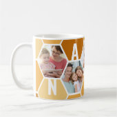 Nana 5写真編集可能4文字ビーとハニカム コーヒーマグカップ (左)