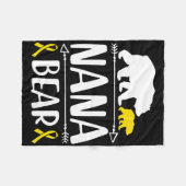 Nana Bear小児癌認識度おばあちゃんのA フリースブランケット (正面(横))