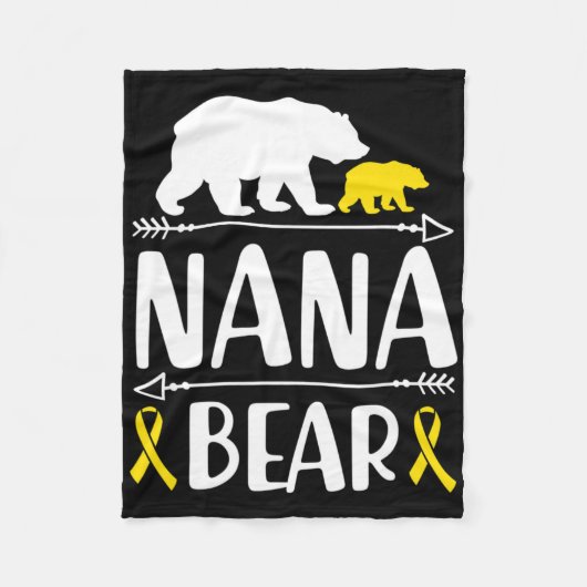 Nana Bear小児癌認識度おばあちゃんのA フリースブランケット (正面)