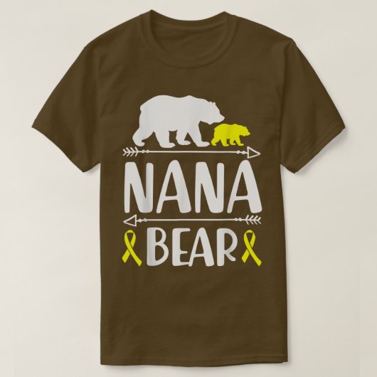 Nana Bear小児癌認識度おばあちゃんのA Tシャツ (デザイン正面)
