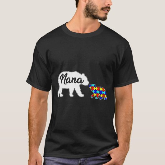 Nana Bear自閉症啓発ラブサポートファミリーオート Tシャツ (正面)